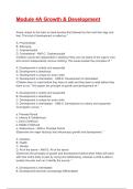 Module 4A Growth & Development Exam 2025&sol;2026 Questions With Completed Solutions&period;