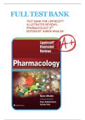 Test Bank for Lippincott Illustrated Reviews: Pharmacology 8th Edition by Karen Whalen| 9781496384133| All Chapters 1-47|LATEST 