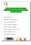AFCT Word Knowledge 2025&sol;2026 &ndash; 240&plus; Vocabulary Questions with Verified Answers &ndash; Synonyms&comma; Definitions&comma; Context Clues&comma; Analogies & Word Usage Mastery