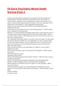 FA Davis Psychiatric Mental Health Nursing Exam 2 2025&sol;2026 Questions With Completed