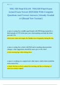 NSG 320 Final EXAM  &sol;NSG320 Final Exam  Actual Exam Newest 2025&sol;2026 With Complete  Questions And Correct Answers &vert;Already Graded  A&plus;&vert;&vert;Brand New Version&excl;&vert; 