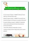AGEC 340 Exam 1 2025&sol;2026 &vert; 100&percnt; Solved &vert; 120&plus; Questions on Agribusiness Management&comma; Economics&comma; Planning&comma; Supply Chain & International Trade