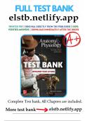 Test bank for anatomy and physiology the unity of form and function 10th edition saladin full chapter