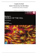Complete Test Bank Becker's World of the Cell&comma; 10th Edition&period; By Jeff Hardin&comma; Gregory Bertoni&comma; Lewis Kleinsmith &lpar;All Chapters Covered&comma; Latest Edition&rpar;