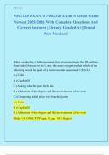 NSG 320 EXAM 4 &sol;NSG320 Exam 4 Actual Exam  Newest 2025&sol;2026 With Complete Questions And  Correct Answers &vert;Already Graded A&plus;&vert;&vert;Brand  New Version&excl;&vert;