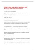 MN551 Final Exam 2025 Questions and  Answers with complete solution
