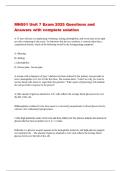 MN551 Unit 7 Exam 2025 Questions and  Answers with complete solution 