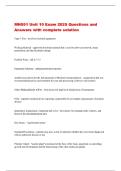 MN551 Unit 10 Exam 2025 Questions and  Answers with complete solution