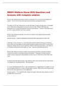 MN551 Midterm Exam 2025 Questions and  Answers with complete solution 