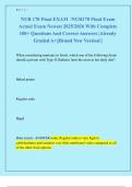 NUR 170 Final EXAM  &sol;NUR170 Final Exam   Actual Exam Newest 2025&sol;2026 With Complete  100&plus; Questions And Correct Answers &vert;Already  Graded A&plus;&vert;&vert;Brand New Version&excl;&vert;