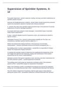Supervision of Sprinkler Systems&comma; S-12 Questions and Answers 2025