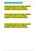 CBSPD PREP EXAM STUDY GUIDE  CBSPD PREP EXAM STUDY GUIDE&period; GRADED  A&plus;&period; QUESTIONS AND 100&percnt; VERIFIED  ANSWERS&period; LATEST 2025&sol;2026 UPDATE&period;  CBSPD PREP EXAM STUDY GUIDE&period; GRADED  A&plus;&period; QUESTIONS AND 100&percnt; VERIFIED  ANSWERS&period; LATEST 2025&sol;2026 UPDATE&period;  CBSPD PREP EXAM 