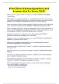 Fire Officer III Exam Questions And Answers For A&plus; Score 2025&excl;&excl;