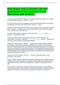 Bob Hogue Unit 2 License Law and Qualifications for Licensure Exam Questions and Answers