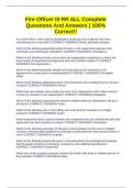 Fire Officer III RR ALL Complete Questions And Answers &vert; 100&percnt; Correct&excl;&excl;