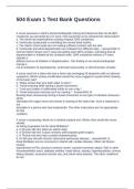 504 Exam 1 Test Bank Questions and Answers