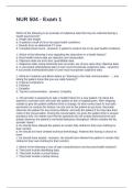 NUR 504 - Exam 1 Questions and Answers