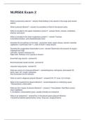 NUR504 Exam 2 Questions with Solutions