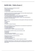 NURS 504 - Patho Exam 2 Questions and Answers 2025