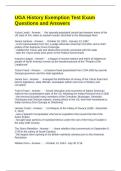 UGA History Exemption Test Exam Questions and Answers