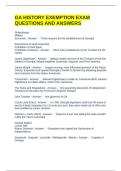 GA HISTORY EXEMPTION EXAM QUESTIONS AND ANSWERS