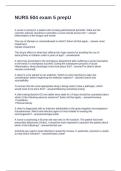 NURS 504 exam 5 prepU Questions and Answers