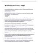 NURS 504 Pathophysiology Midterm Questions and Answers 2025