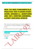 HESI 102 HESI FUNDAMENTALS  PRACTICE TEST B EXAM STUDY  GUIDE&period; GRADED A&plus;&period; QUESTIONS  AND 100&percnt; VERIFIED ANSWERS&period;  LATEST 2025&sol;2026 UPDATE