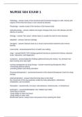 NURSE 504 EXAM 1 QUESTIONS AND ANSWERS GRADED A&plus;
