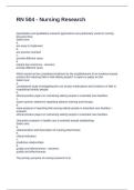 RN 504 - Nursing Research Questions and Answers 2025