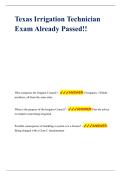 Texas Irrigation Technician Exam Already Passed&excl;&excl;