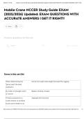 Mobile Crane NCCER Study Guide EXAM &lpar;2025&sol;2026&rpar; Updated&colon; EXAM QUESTIONS WITH ACCURATE ANSWERS &vert; GET IT RIGHT&excl;&excl;