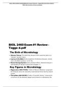 BIOL 2460 NURSING MICROBIOLOGY Exam &num;1 Review &ndash; Tagged PDF 2025 NEW UPDATE PREP The University of Texas at Arlington
