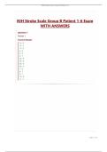NIH Stroke Scale Group B Patient 1-6 Exam WITH ANSWERS