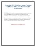 Government Purchase Card &lpar;GPC&rpar; Training & Test Questions 2026 &vert; CLG 0010