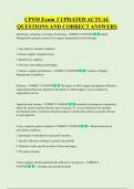 CPSM Exam 3 UPDATED ACTUAL  QUESTIONS AND CORRECT ANSWERS