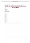 NIH Stroke Scale Group A Exam Questions and Answers