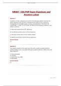 NR667- CEA FNP Exam Questions and Answers Latest