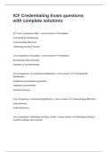 ICF Credentialing Exam questions with complete solutions