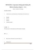 Test Bank- Comprehensive Radiographic Pathology 8th Edition &lpar; Ronald Eisenberg&comma; 2024&rpar; All Chapters 1-12&vert;&vert; Latest Edition