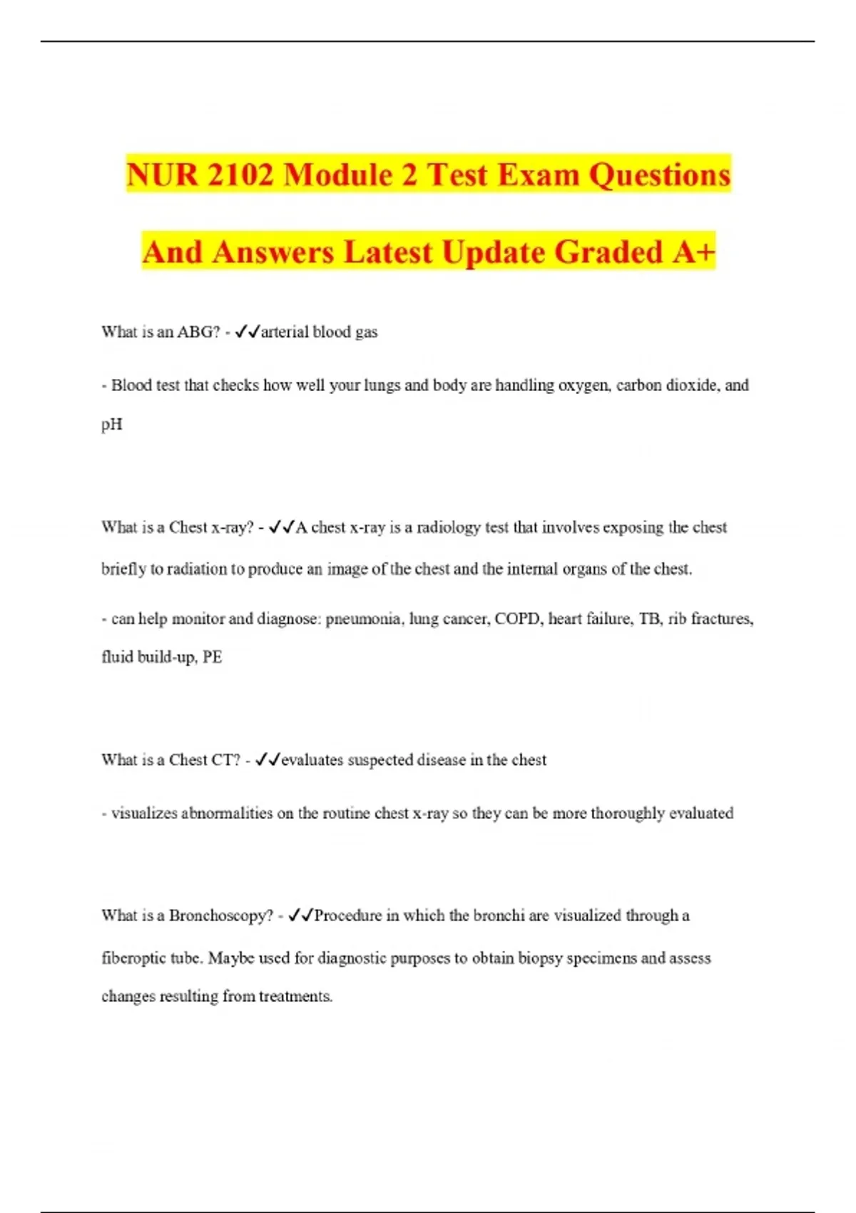 NUR 2102 Pharm Test 5 Exam Questions And Answers Latest Update Graded ...