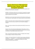 Human Resources Management &lpar;DECA&rpar; Exam Study Guide with Complete Solutions