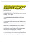 TSA WRITTED EXAM STUDY GUIDE &lpar;actual 2025&sol;2026&rpar; QUESTIONS WITH ACCURATE CORRECT ANSWERS &vert; GRADED A&plus;