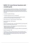 NURS 1141 exam Review Questions with complete guide