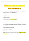 NURS 215 Exam 4 Questions And Answers Latest Update Graded A&plus;
