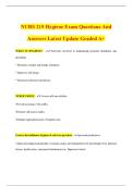 NURS 215 Hygiene Exam Questions And Answers Latest Update Graded A&plus;