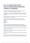 Nur 1141 EXAM4 STUDY GUIDE NUR1141 EXAM REVISION QUESTION CORRECTLY ANSWERED
