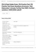 PSI NJ Real Estate Exam&comma; PSI Practice Test&comma; PSI Practice Test Exam Questions & Answers&comma; Well Elaborated &vert; Already Verified Test &vert;100&percnt; Verified solutions &vert; 20252026 Latest&excl;&excl;