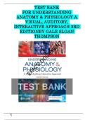 Test bank for Understanding Anatomy & Physiology&colon; A Visual&comma; Auditory&comma; Interactive Approach 3rd edition &lpar; Gale&comma;2024&rpar;latest edition