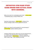 ORTHOTICS CPM EXAM STUDY  GUIDE BRAND NEW ACTUAL EXAM  WITH ANSWERS&period;